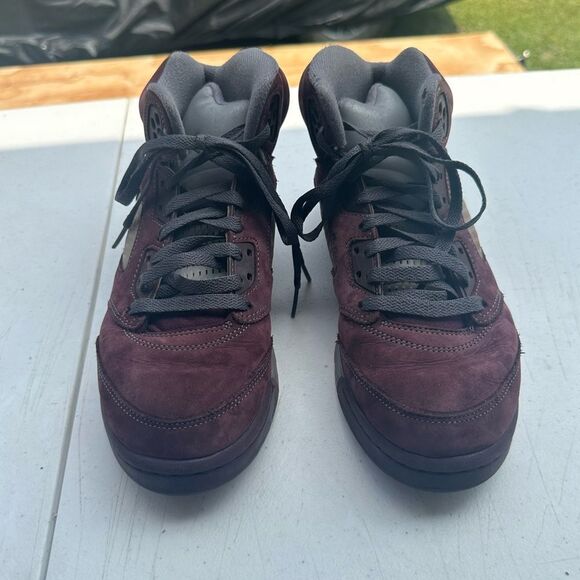 Nike Air Jordan Burgundy and Gray Sneakers - Picture 3 of 6